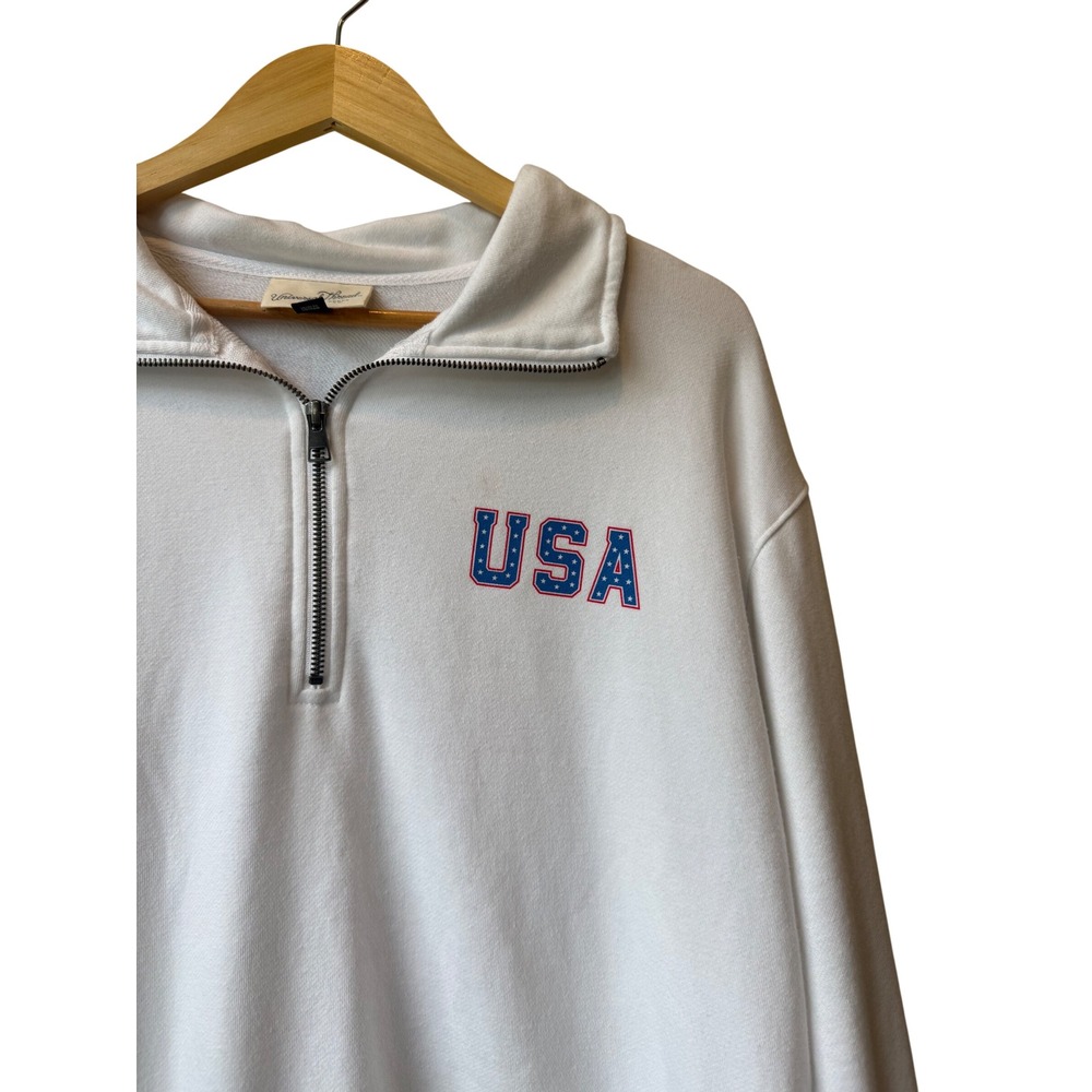 Universal Thread Womens USA American Flag Quarter‎ Zip Sweatshirt XL Oversized - Picture 5 of 9